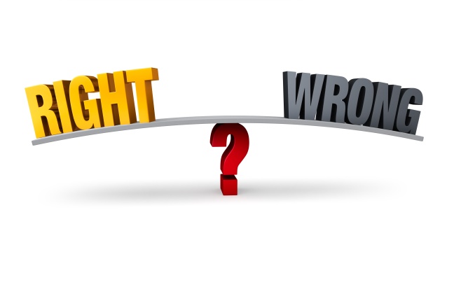Choosing Between Right or Wrong